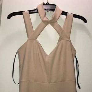 Cream forever 21 casual jumpsuit